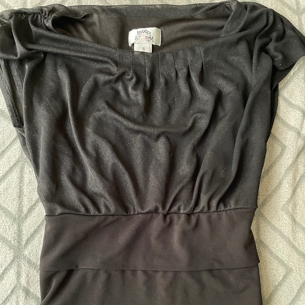 all-black sparkly sweet storm party dress